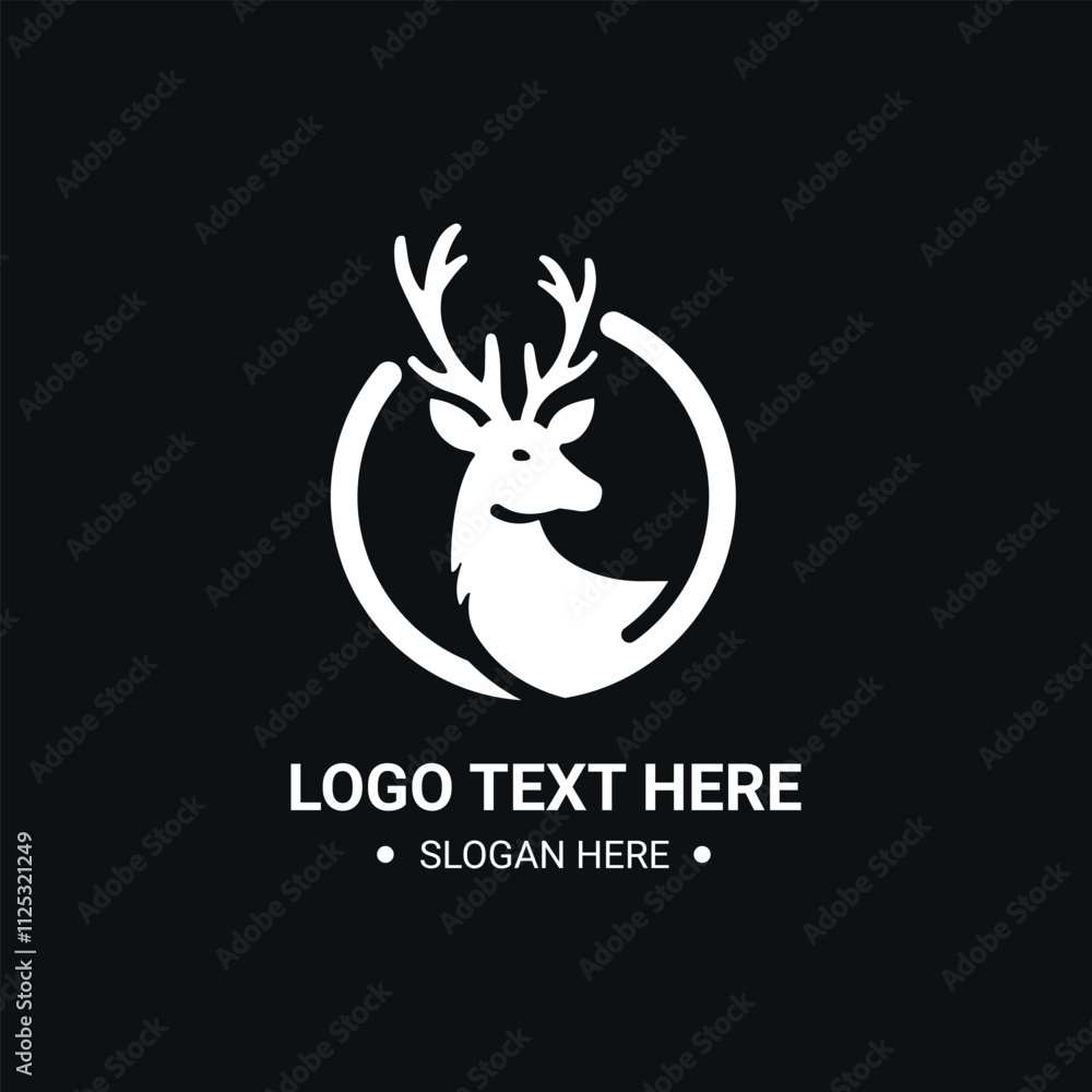 Fototapeta premium Geometric deer silhouette design vector icon