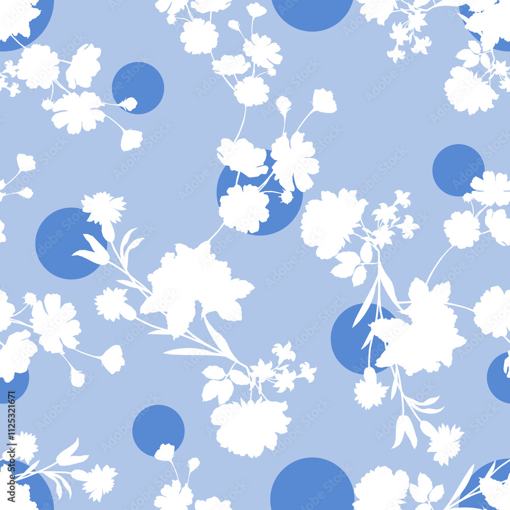 Seamless floral pattern. Vector Illustration. Seamless floral pattern. Vector Illustration.