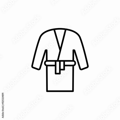 bathroom robe icon sign vector