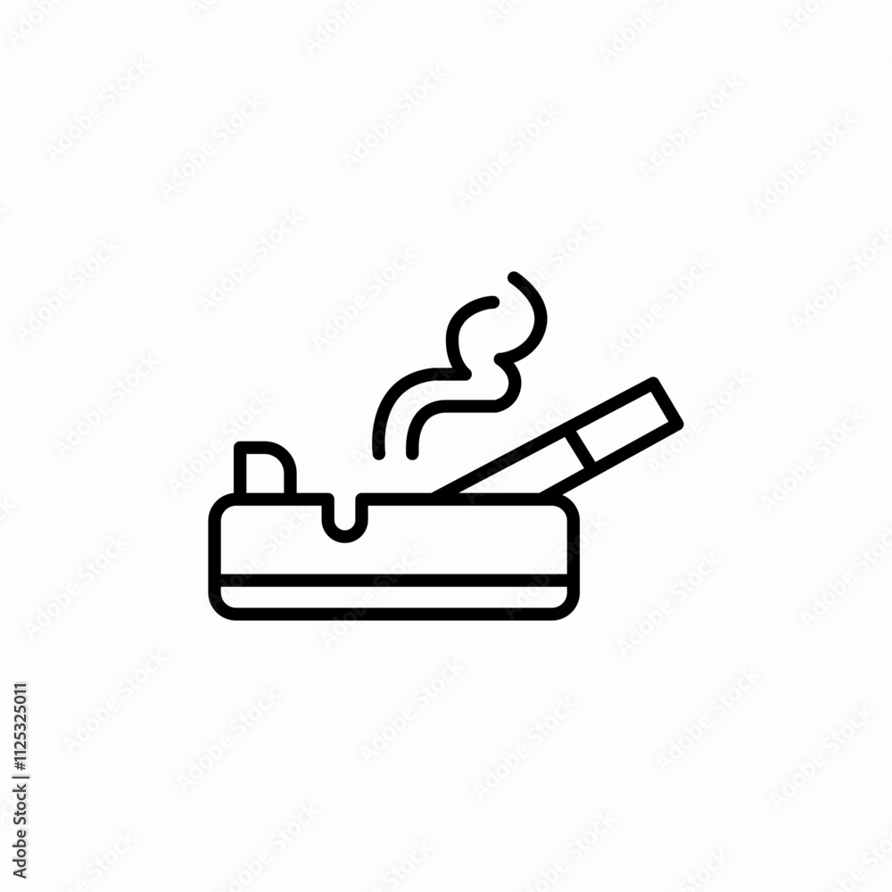cigarette ash tray icon sign vector cigarette ash tray icon sign vector