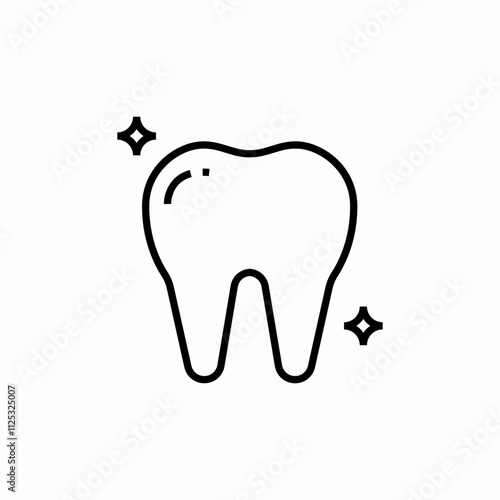 clean healthy tooth icon sign vector