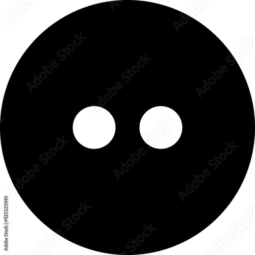 Sewing Buttons black flat sketch icon . Decorative buttons for fasteners dresses garments Jeans Clothing and Accessories vector isolated on transparent background.