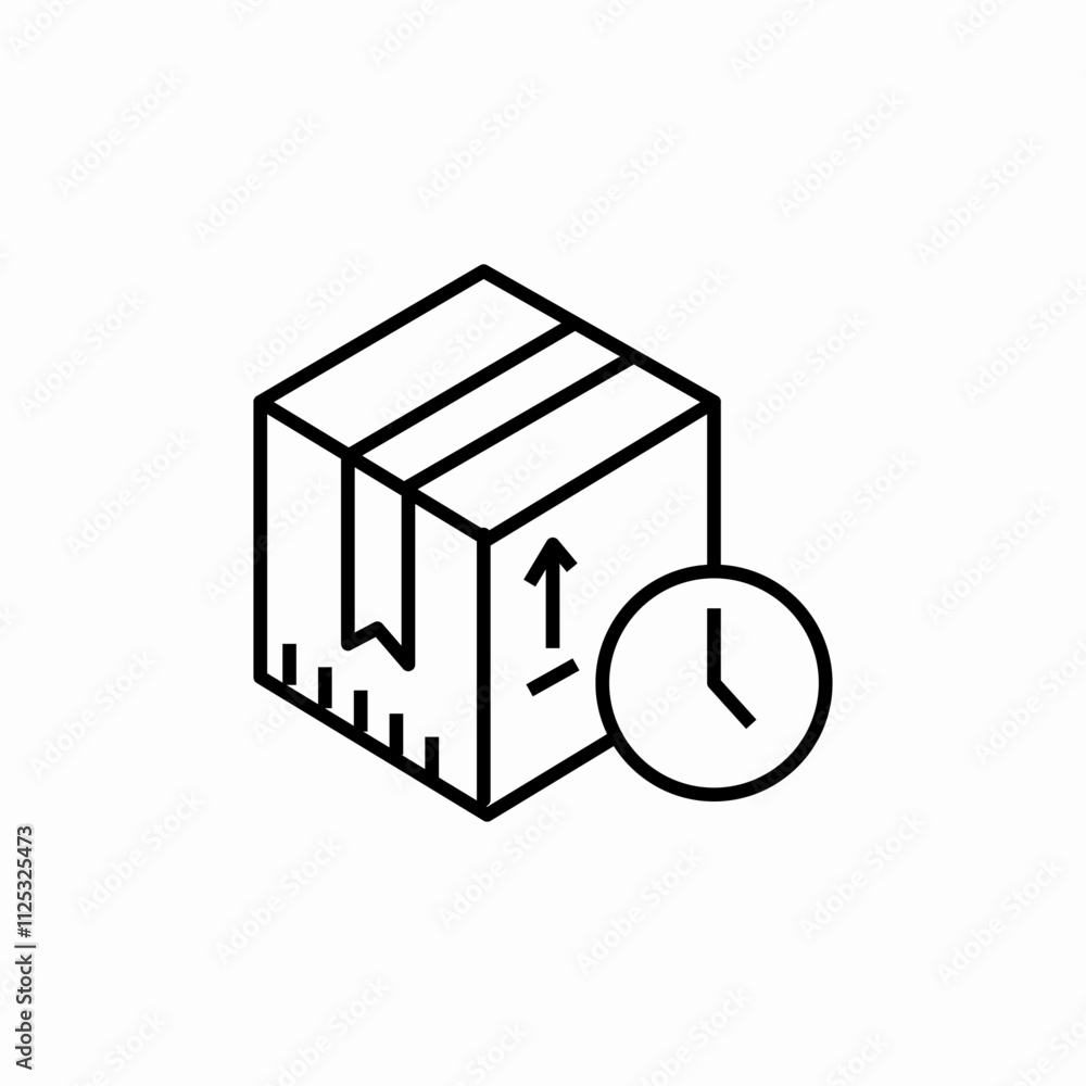 delivery time clock icon sign vector delivery time clock icon sign vector