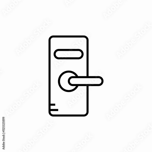 door handle icon sign vector