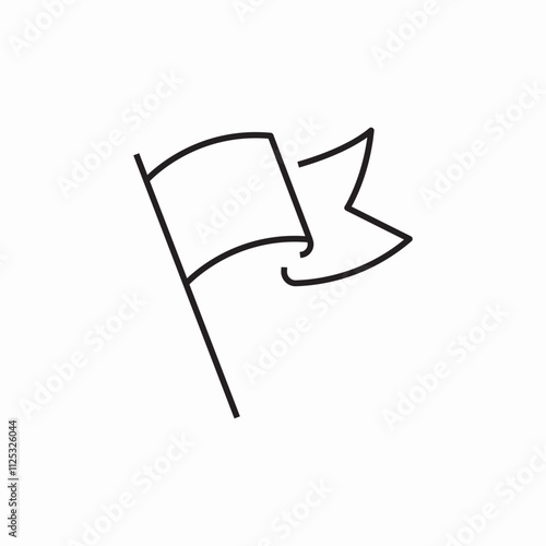 flag lead icon sign vector