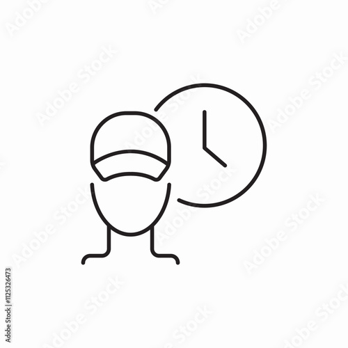 mechanic work time icon sign vector