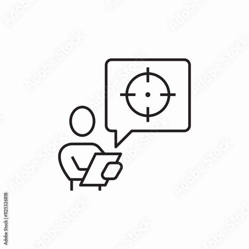 targeting management icon sign vector