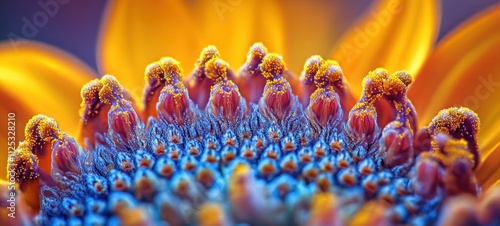 Vibrant Sunflower Macro Photography: A Close-Up Look at Nature's Intricate Beauty