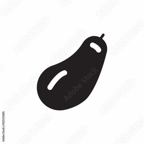 eggplant vegetable icon sign vector