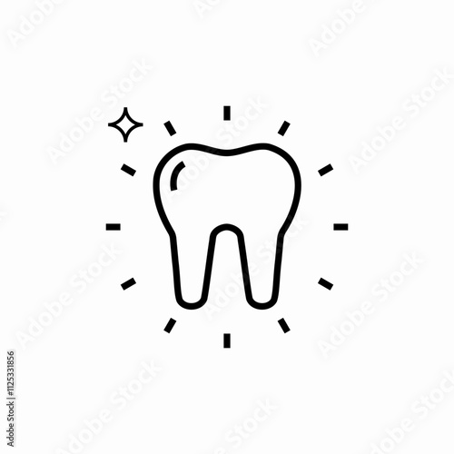 healthy tooth icon sign vector