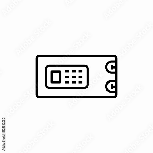 money safe icon sign vector