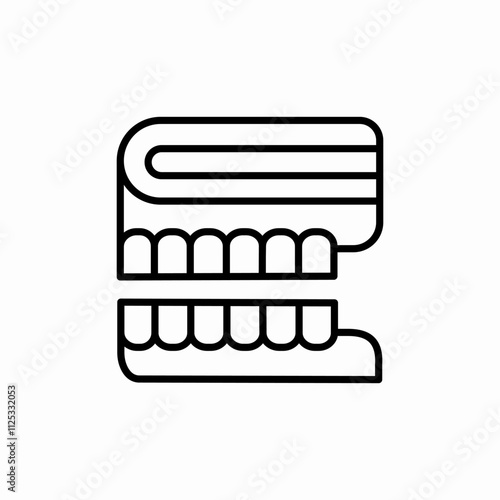 mouth dental icon sign vector