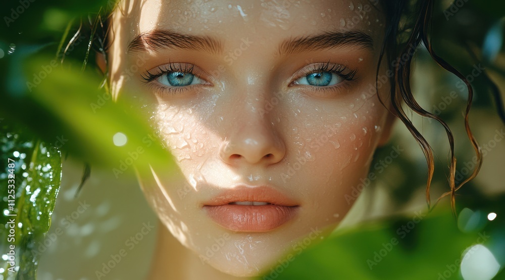 Beautiful Woman with Healthy Skin, Spa Beauty Concept Close-Up Beautiful Woman with Healthy Skin, Spa Beauty Concept Close-Up