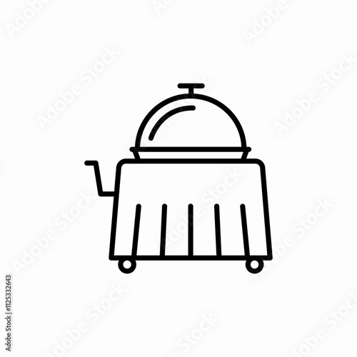 trolley food icon sign vector