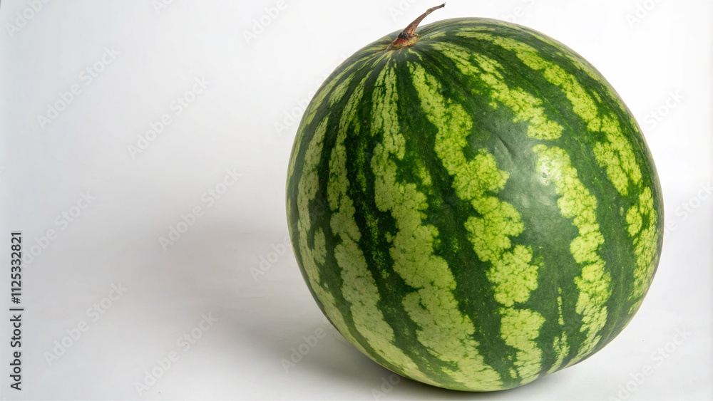 Whole Fresh Watermelon on White Background
Whole Fresh Watermelon on White Background