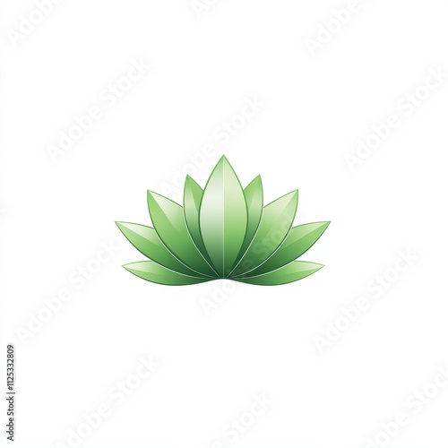 Abstract stylized lotus flower graphic design.