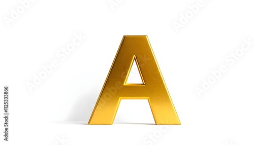 3d golden letter A