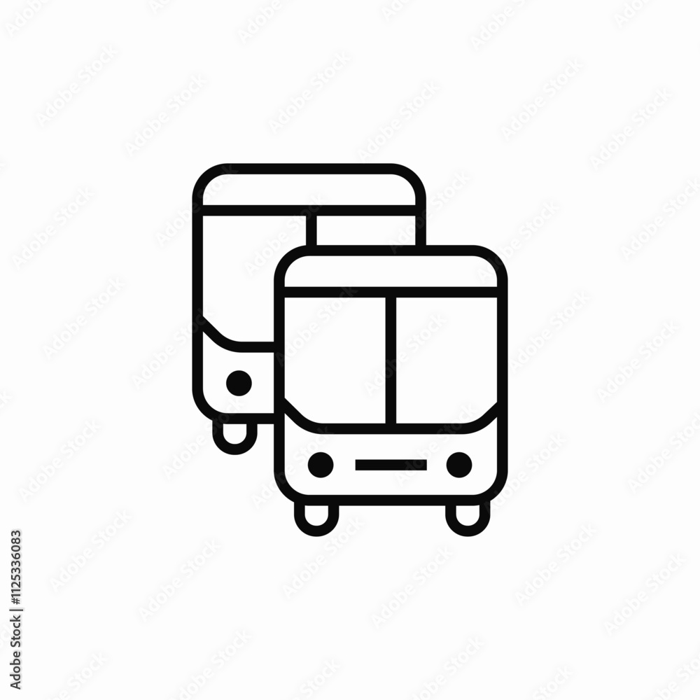 bus parking icon sign vector bus parking icon sign vector