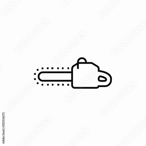 chain saw icon sign vector photo