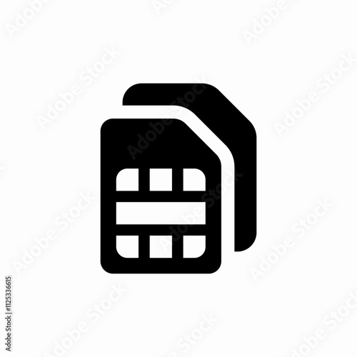 dual sim icon sign vector