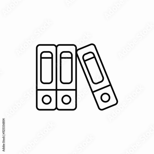 folders shelf icon sign vector