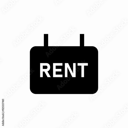 rent banner icon sign vector