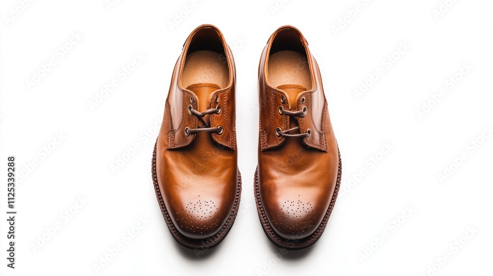 Brown Leather Oxfords with Laces Brown Leather Oxfords with Laces