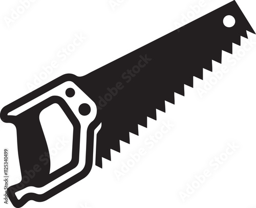 Hand Saw Silhouette Vector Icon Design Illustration