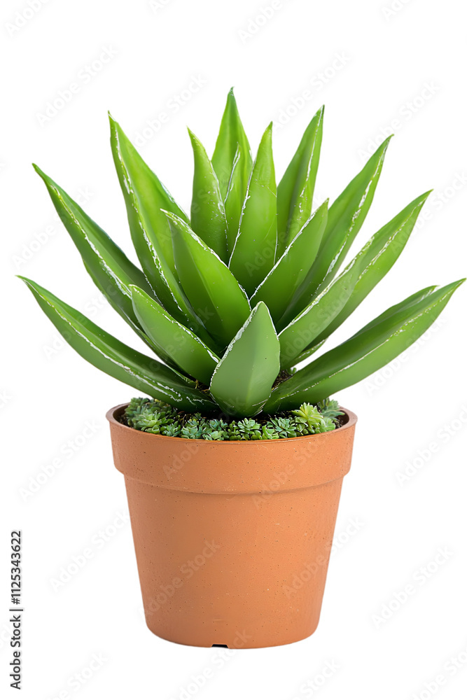 Aloe Vera Plant in Terracotta Pot on White Background
Aloe Vera Plant in Terracotta Pot on White Background