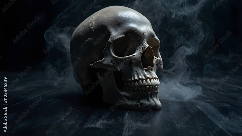 skull on black background skull on black background