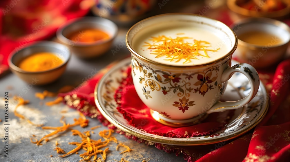 Chal-e Zafran - Camel Milk Drink with Saffron and Rosewater in Turkmen Tradition (Turkmenistan Cuisine) Chal-e Zafran - Camel Milk Drink with Saffron and Rosewater in Turkmen Tradition (Turkmenistan Cuisine)