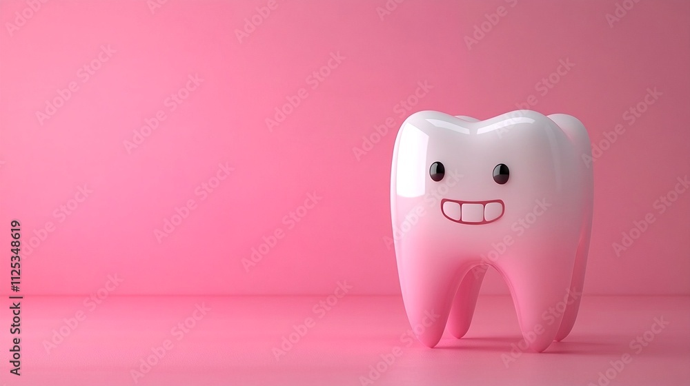 3d teeth figurine in pink solid background banner
3d teeth figurine in pink solid background banner