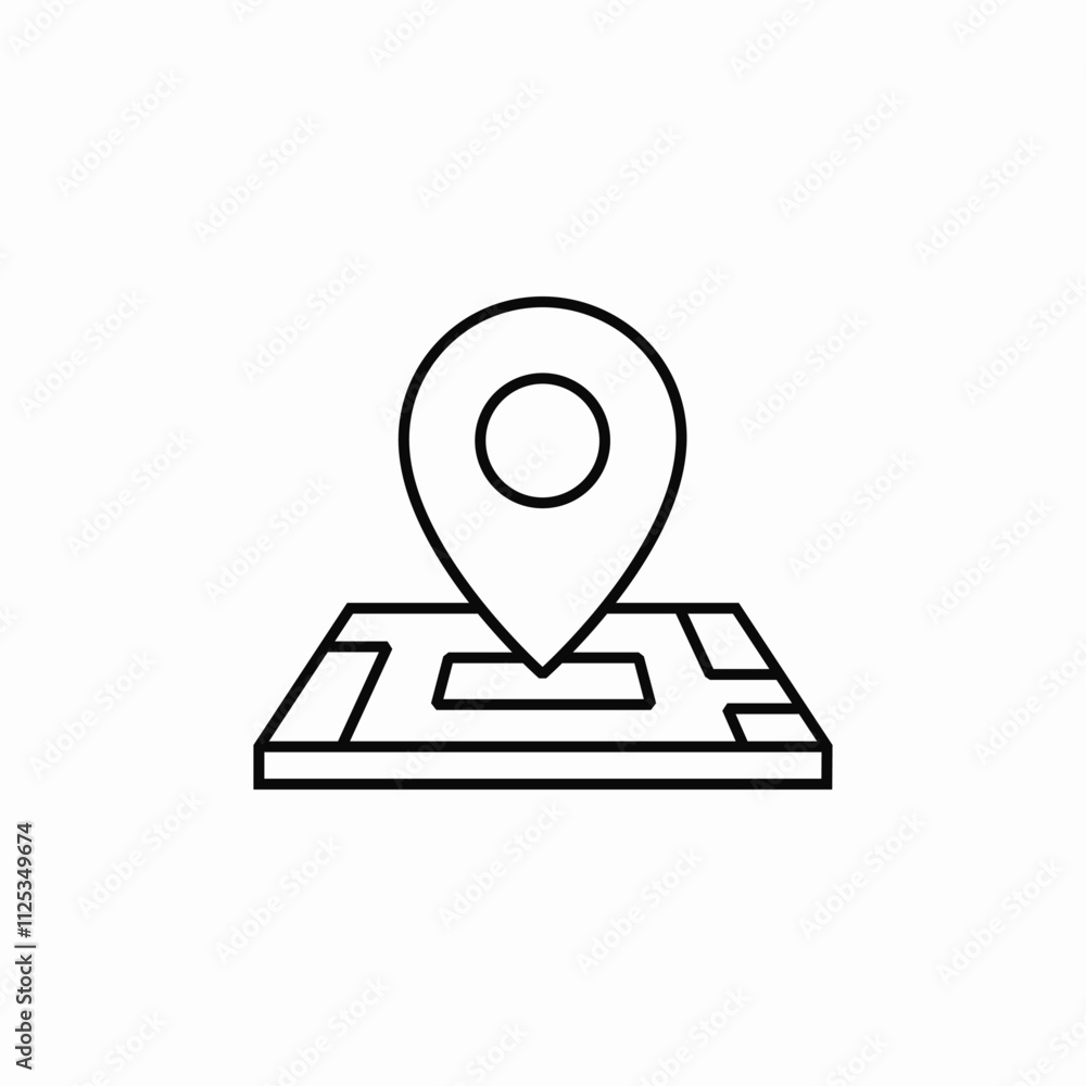 map location pin icon sign vector map location pin icon sign vector
