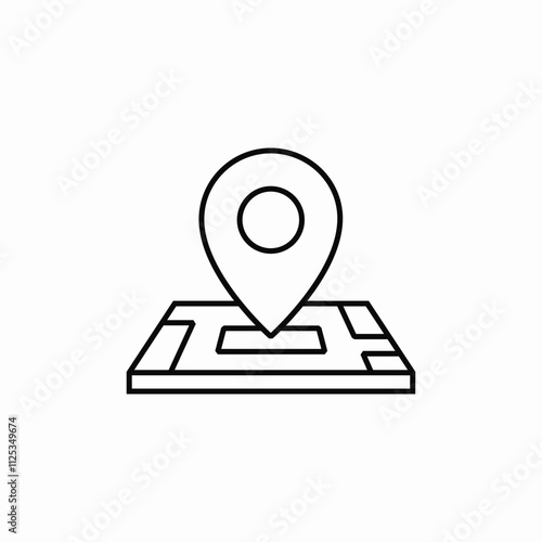 map location pin icon sign vector