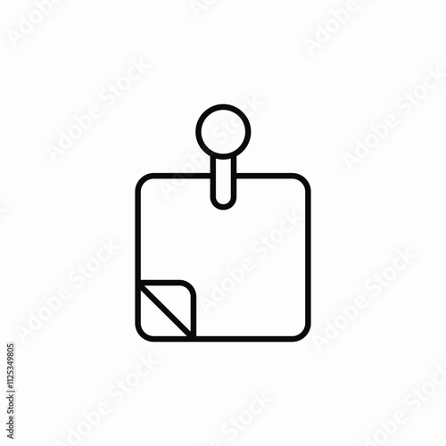 note pin icon sign vector