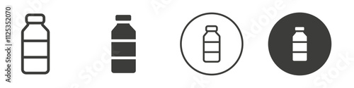 Bottle icon Simple outline vector logo