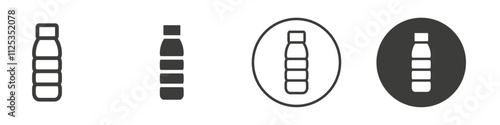 Bottle icon Simple outline vector logo