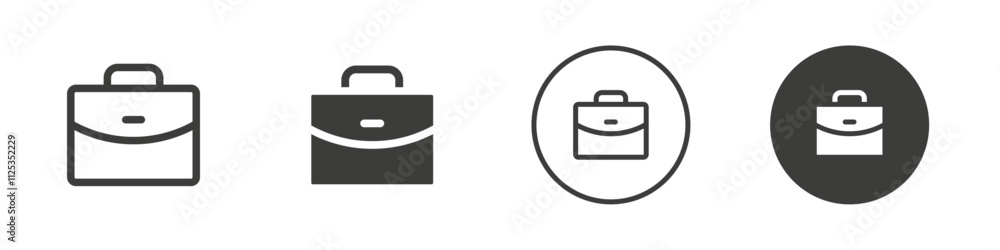Briefcase icon Simple outline vector logo Briefcase icon Simple outline vector logo