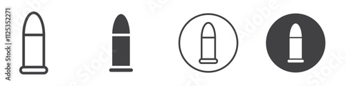 Bullet icon Simple outline vector logo