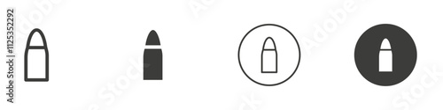 Bullet icon Simple outline vector logo