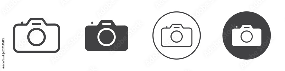 Camera icon Simple outline vector logo Camera icon Simple outline vector logo