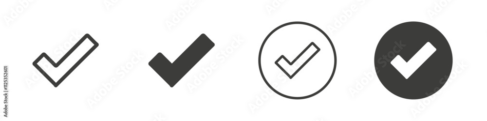 Check mark icon Simple outline vector logo Check mark icon Simple outline vector logo