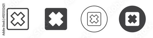 Close icon Simple outline vector logo