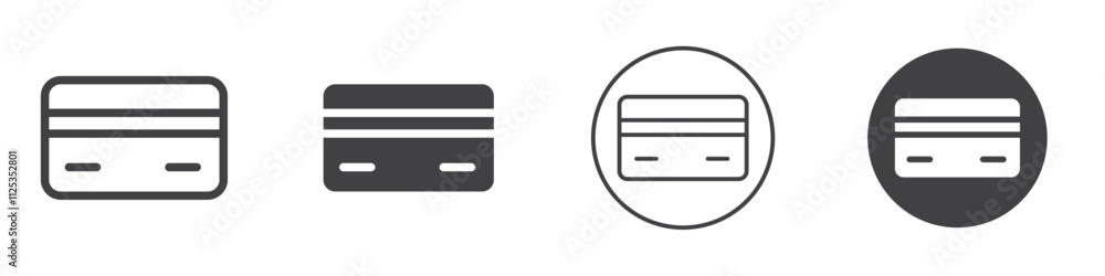 Credit card icon Simple outline vector logo Credit card icon Simple outline vector logo