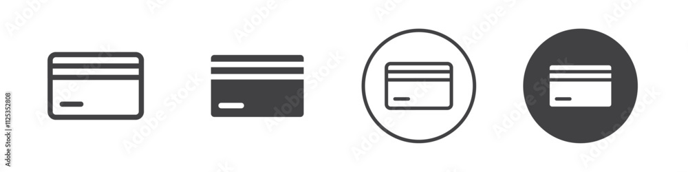 Credit card icon Simple outline vector logo Credit card icon Simple outline vector logo