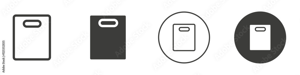 Cutting board icon Simple outline vector logo Cutting board icon Simple outline vector logo