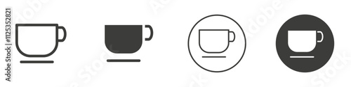 Cup icon Simple outline vector logo