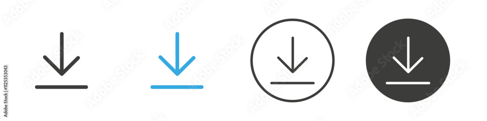 Download icon Simple outline vector logo Download icon Simple outline vector logo