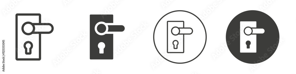 Door handle icon Simple outline vector logo Door handle icon Simple outline vector logo