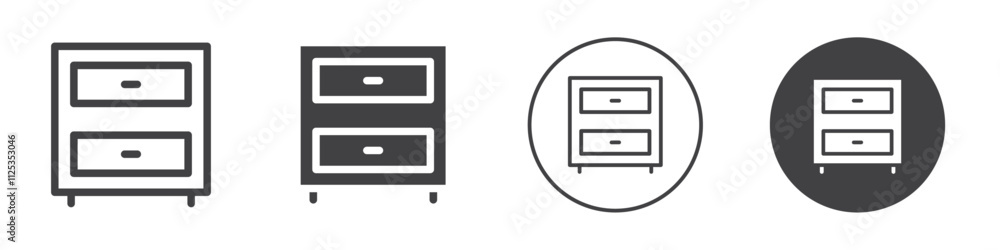 Drawer icon Simple outline vector logo Drawer icon Simple outline vector logo